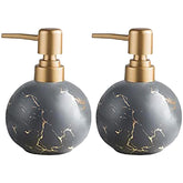Kuber Industries Liquid Soap Dispenser | Handwash Soap Dispenser | Soap Dispenser for Wash Basin | Shampoo Dispenser Bottle | Bathroom Dispenser Bottle | Pack of 2 | ZX022GY | 300 ml | Gray